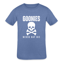 Load image into Gallery viewer, Kids " Goonies Never Say Die" GraphicT-Shirt - heather blue