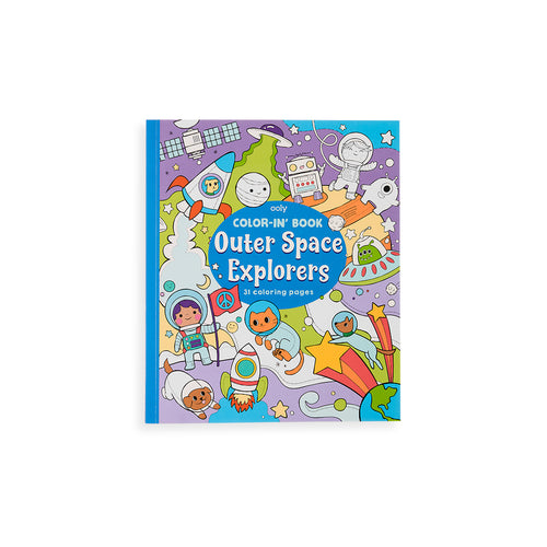 Outer Space Explorers Color-In Book