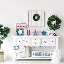 Load image into Gallery viewer, "Summer" Lemon & "America" Star Reversible Wood Sign
