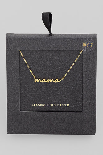 14K Gold Dipped Mama Necklace