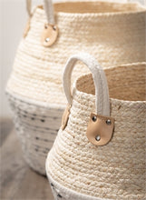 Load image into Gallery viewer, Hand-Woven Two-Toned Storage Baskets