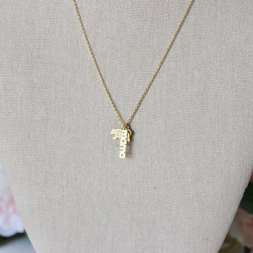 Erin Mama Bear Mini-Charm Necklace