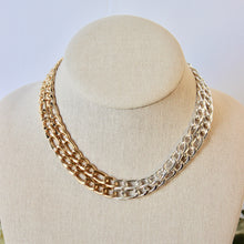 Load image into Gallery viewer, 2-Tone Chain Double Chain Choker Layering Necklace