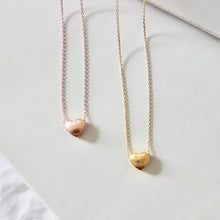 Load image into Gallery viewer, SweetHeart Brushed Gold Necklace| Rose Gold &amp; Gold