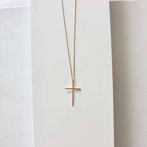 22" Gold Cross Necklace