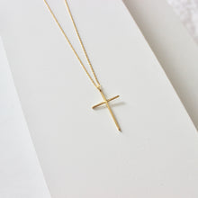 Load image into Gallery viewer, 22&quot; Gold Cross Necklace
