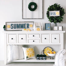Load image into Gallery viewer, "Summer" Lemon & "America" Star Reversible Wood Sign