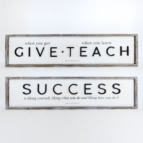 Teacher| Success |Maya Angelou Quotes Inspirational Home Sign