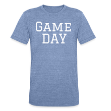 Load image into Gallery viewer, "Game Day" Heather Unisex Graphic T-Shirt - heather blue