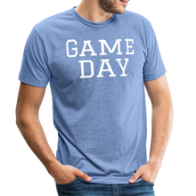 Load image into Gallery viewer, "Game Day" Heather Unisex Graphic T-Shirt - heather blue