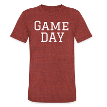 Load image into Gallery viewer, "Game Day" Heather Unisex Graphic T-Shirt - heather cranberry