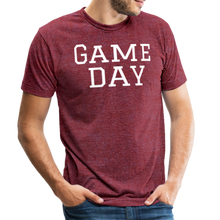 Load image into Gallery viewer, "Game Day" Heather Unisex Graphic T-Shirt - heather cranberry