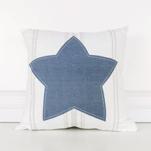 Load image into Gallery viewer, Lemon &amp; Star Reversible Linen Pillow