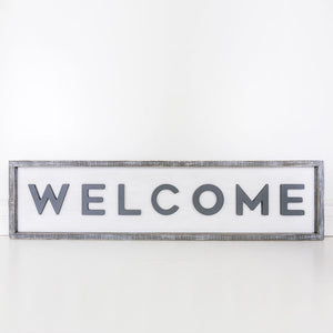 "Welcome" Deluxe Reversible Wood Sign