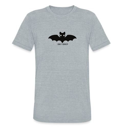 Crazy Bat Graphic T-Shirt - heather grey