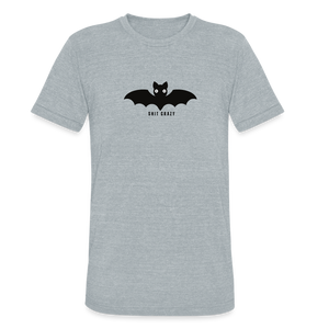 Crazy Bat Graphic T-Shirt - heather grey