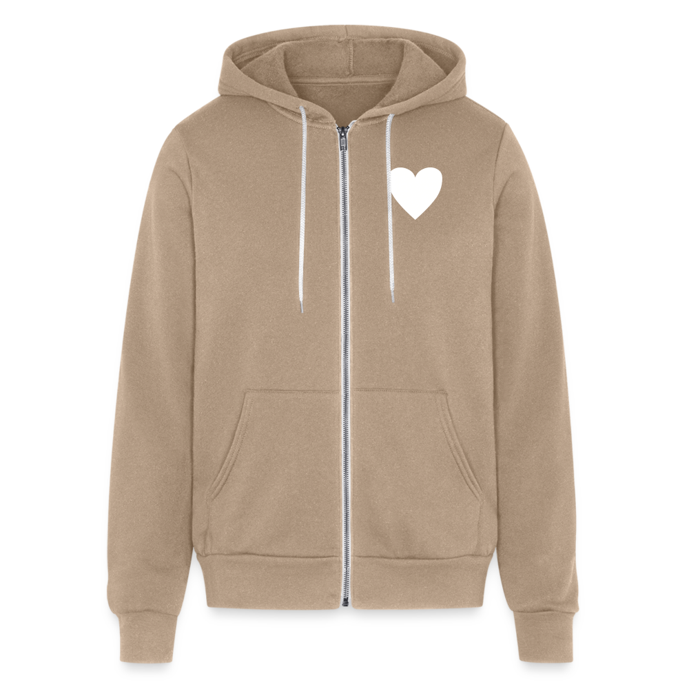 Butter Love Unisex Full Zip Hoodie - tan