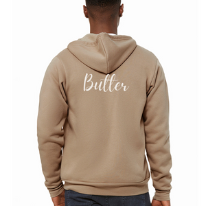 Butter Love Unisex Full Zip Hoodie - tan