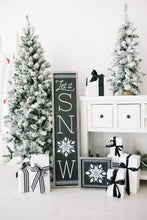 Load image into Gallery viewer, HUGE &quot;Let it Snow&quot; Vertical Wood-Framed Porch Sign