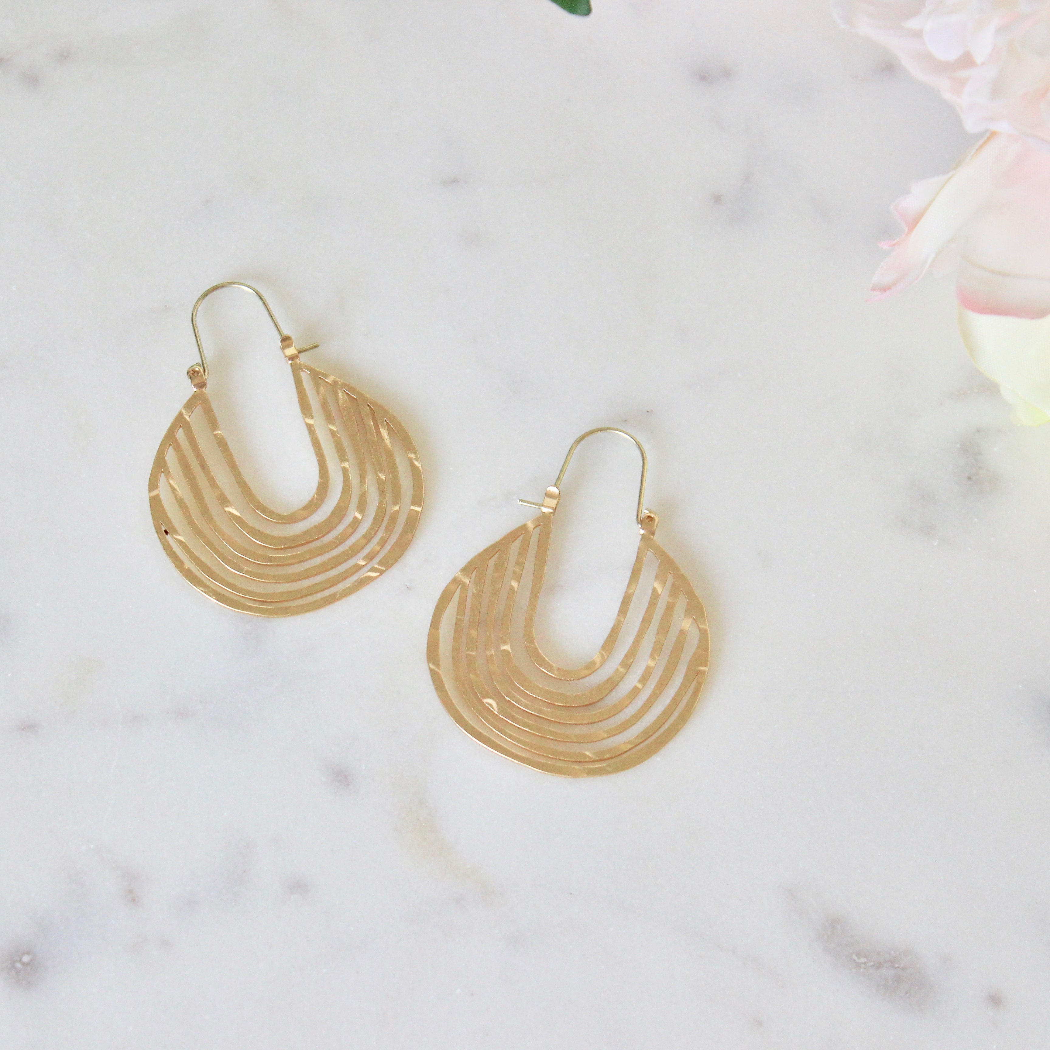 Gold on sale wire hoops