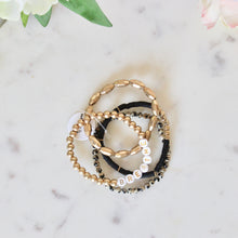 Load image into Gallery viewer, Just &quot;Breathe&quot; Stretch Bracelet Stack