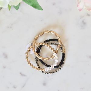 Just "Breathe" Stretch Bracelet Stack