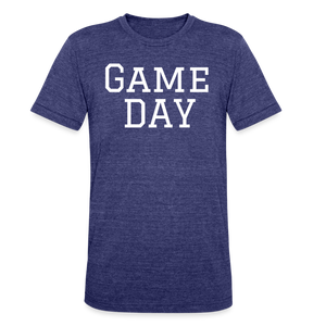 "Game Day" Heather Unisex Graphic T-Shirt - heather indigo