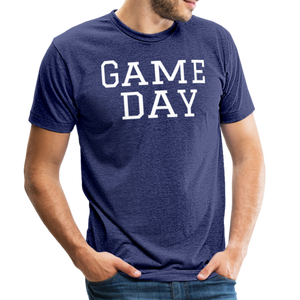 "Game Day" Heather Unisex Graphic T-Shirt - heather indigo