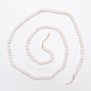 5ft White Wood Bead Garland – PS & By The Way